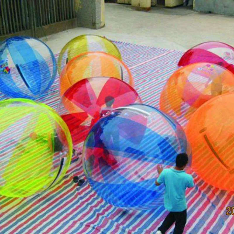 Boule d'eau de marche Zorb, boules de Hamster humain, sphère gonflable de couleur rouge et bleue, 1.5m 2m 2.5m 3m