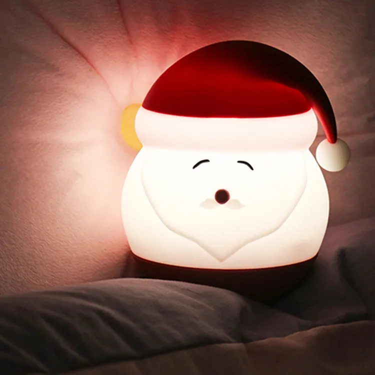 Silicone Led Lighted Santas Night Light Christmas And New Year Decoration Tree Lights Gifts Free DHL Or Fedex SHip HH21-527