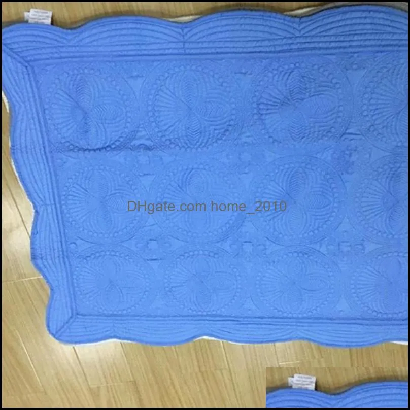 Baby Blanket Toddler Pure Cotton Embroidered Blanket Infant Ruffle Quilt Swaddling Breathable Air Conditioning Blanket SEA SHIP MMA208