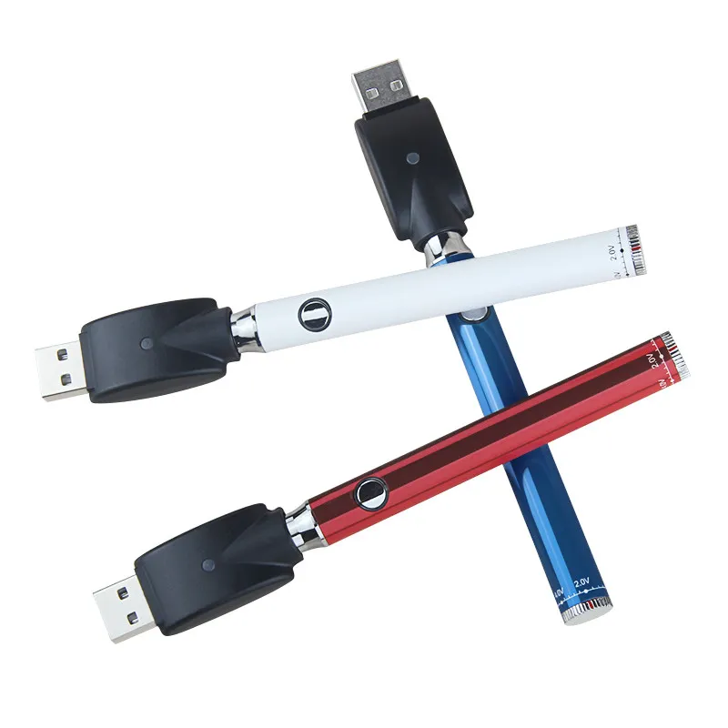 Açık vape ön ısıtma büküm pil USB şarj ile 510 iplik ince buhar E sigara kartuş balmumu yağ kalemler için 1 ml buharlaştırıcı atomizer