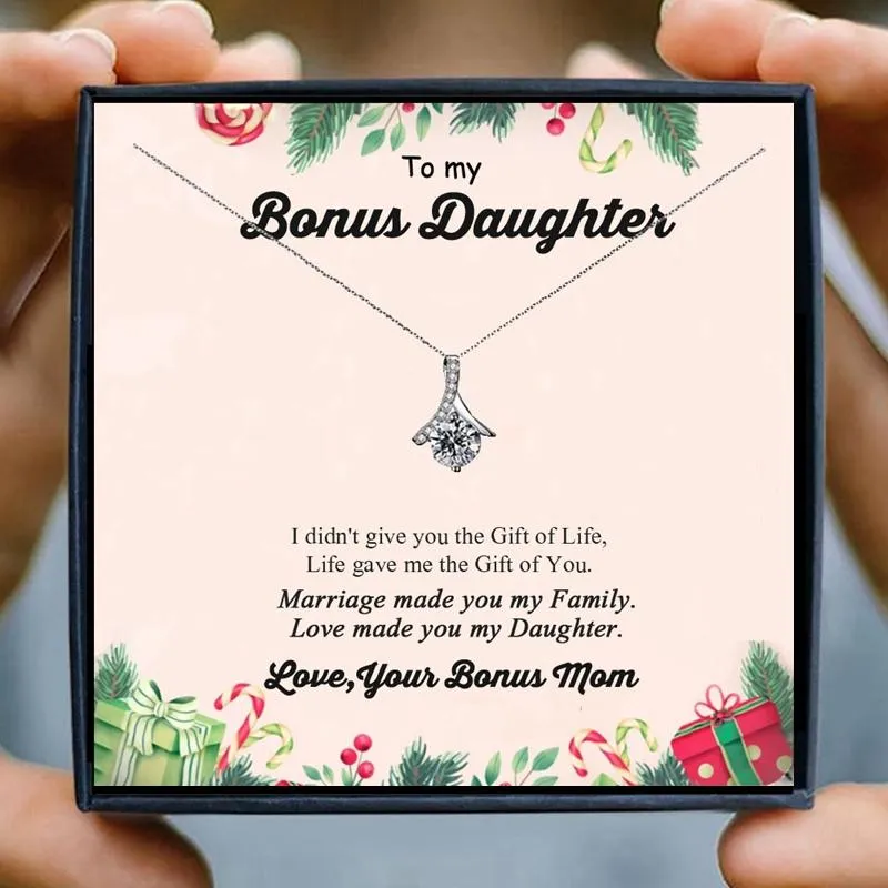 Collane pendenti Bonus figlia collana per le donne moda madre femalo cuore gioielli regali di compleanno di Natale