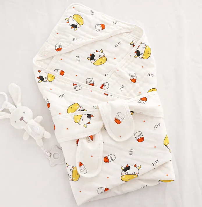 The latest 90X90CM blanket, cotton yarn material, baby swaddling quilt, many styles to choose from, support customization