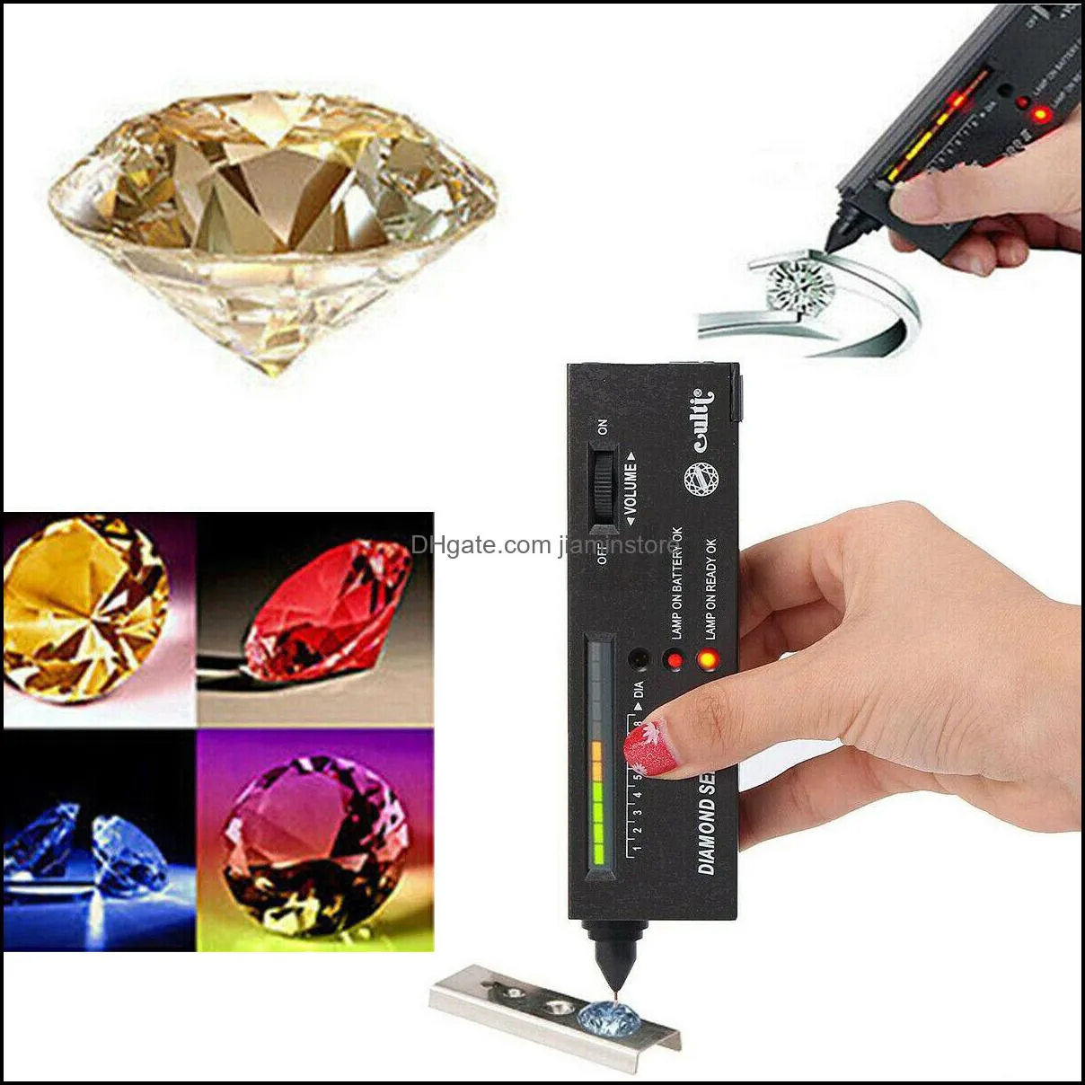 Testers & Measurements Jewelry Tools Equipment Portable High Accuracy Professional Diamond Tester Gemstone Selector Ll Jeweler Tool Kit Led