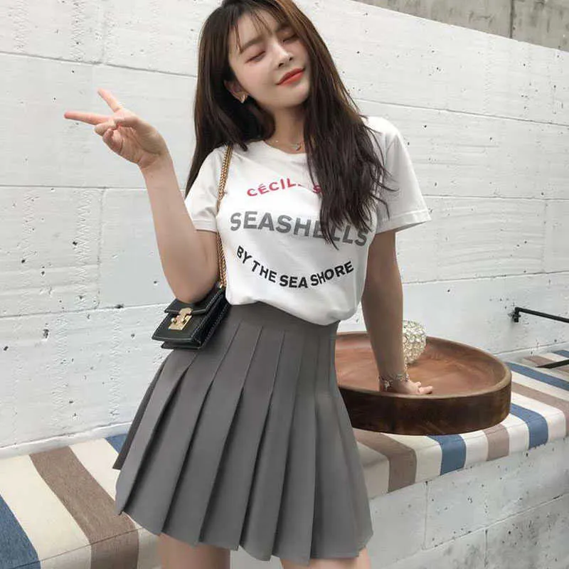 Plus size discount pleated school skirt