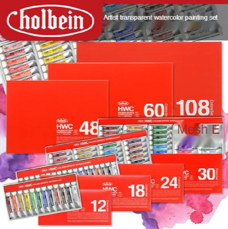 108 Colors Holbein Watercolor Paint Set 5ML Tubes For Artists