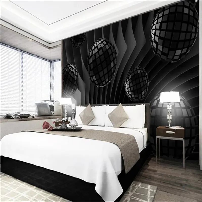 3D wallcovering wallpaper espaço flutuador preto pintura mural sala de estar quarto quarto moderno decoração moderna papéis de parede papéis de parede