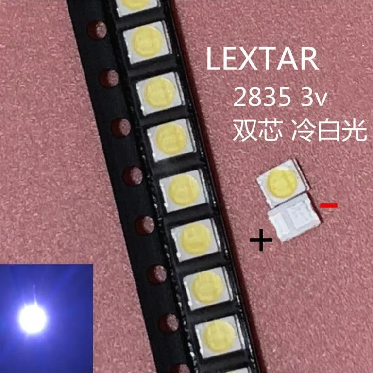 Perles lumineuses 2000 pièces d'origine LEXTAR 2835 3528 1210 3V 1w-2W SMD LED pour la réparation du rétro-éclairage TV LCD blanc froid