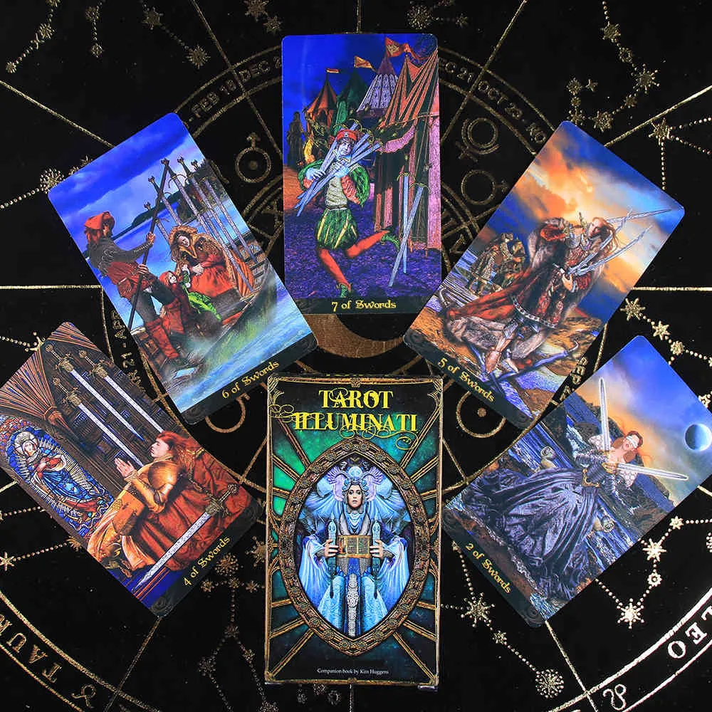 Illuminati Kit Kartları Oracless Güverte Kartı ve Elektronik Rehber oyunu Oyuncak Tarot Kovina E-Rehber Kitap