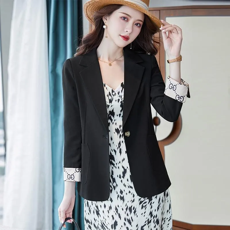 Women's Suits & Blazers Office Ladies Fashion Casual Blazer Women Jacket Black Long Sleeve Work Uniform Business Clothes