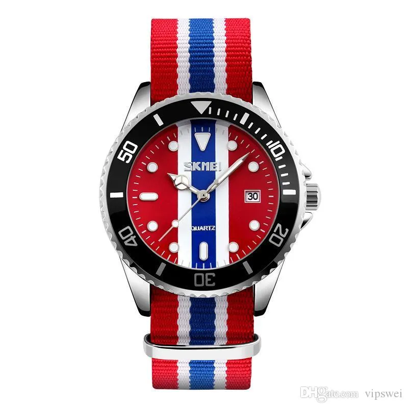 Top style britannique montre de luxe en Nylon unisexe montres mâle décontracté Quartz tissu bracelet armée militaire femme Sport montre-bracelet Relogio