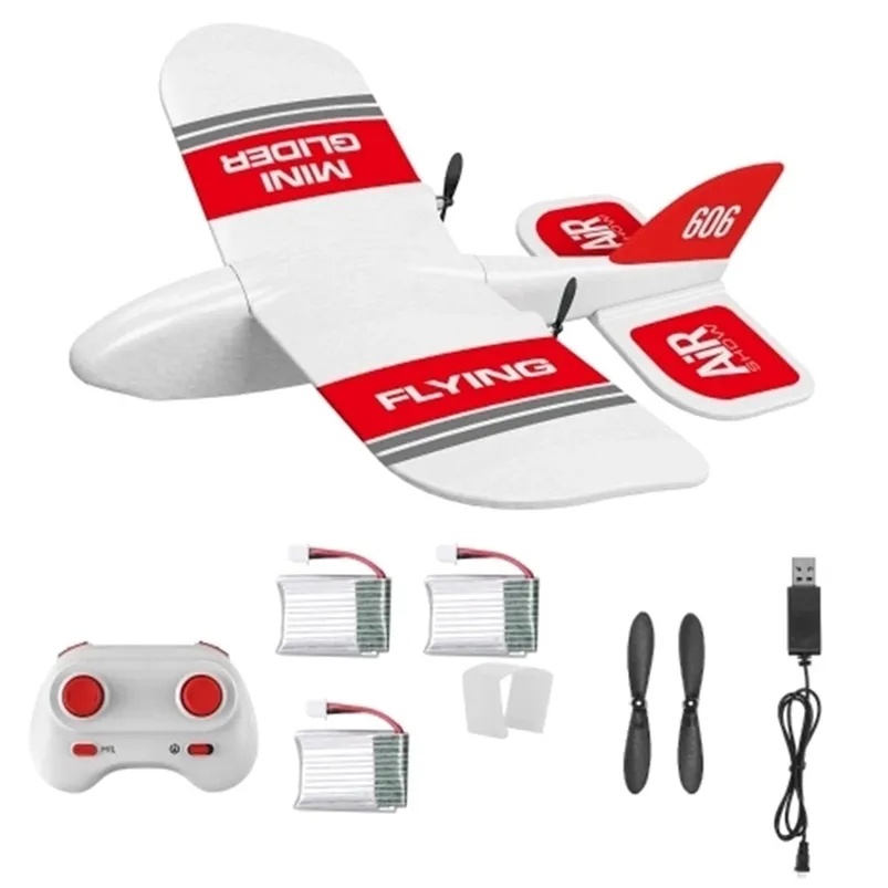 KF606 EPP Foam Glider RC Vliegtuig Flying Aircraft 2.4GHz 15 minuten Fligt Time Foam Plane Speelgoed voor kinderen Geschenken 210925