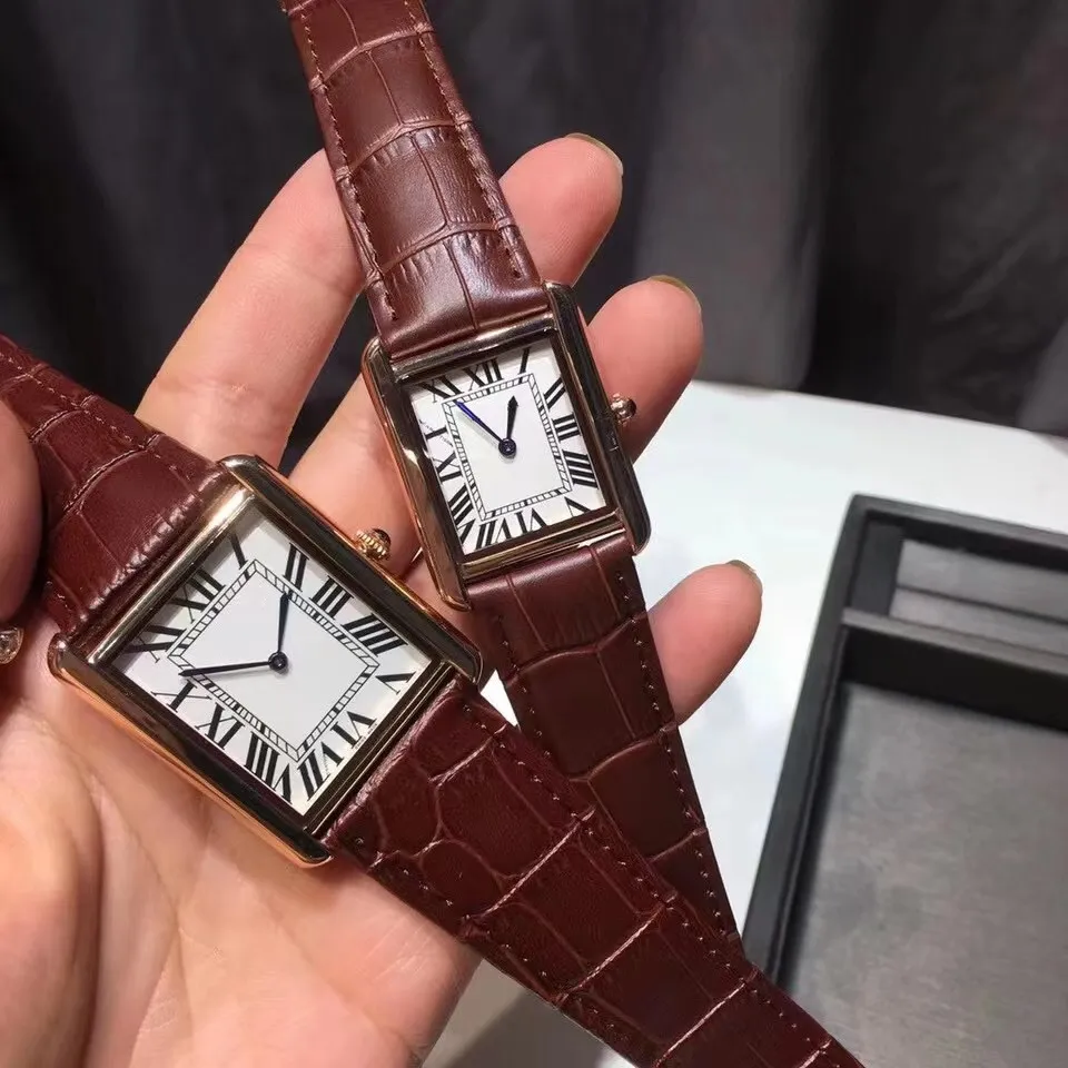 Mężczyźni kobiety biała tarcza zegarek mechanizm kwarcowy zegarki skórzany pasek ca077