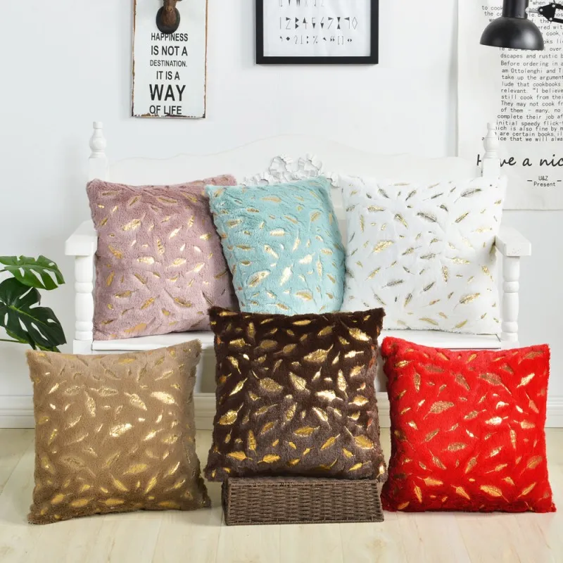 Fur Decorative Cushion Cover Home Plush Pillow Case Bed Room Pillowcases Car Seat Decoration Sofa Throw covers
