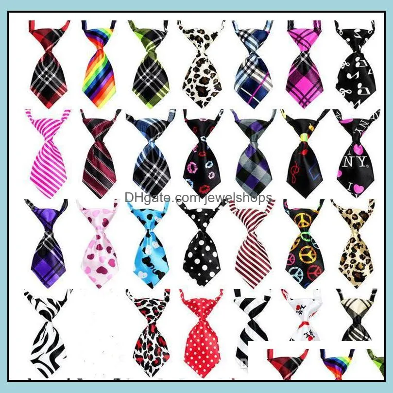 Adjustable Pet Necktie Dog Tie Cat Ties Lovely Adorable Grooming Silk Tie Necktie Pet Neckties 200 pcs