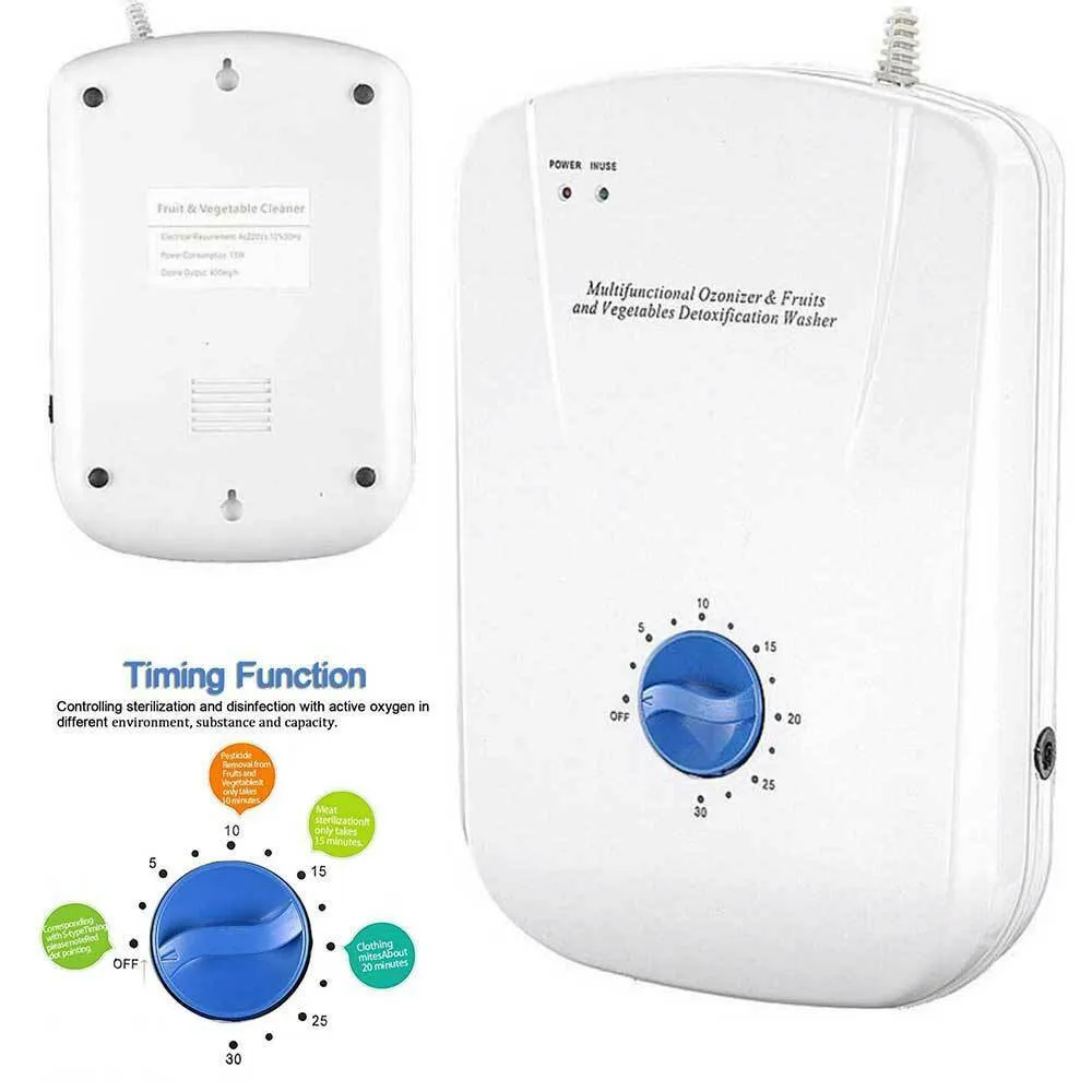 220V 400mg/h Ozone Generator Ozonator Sterilizer Air Water Food Vegetables 