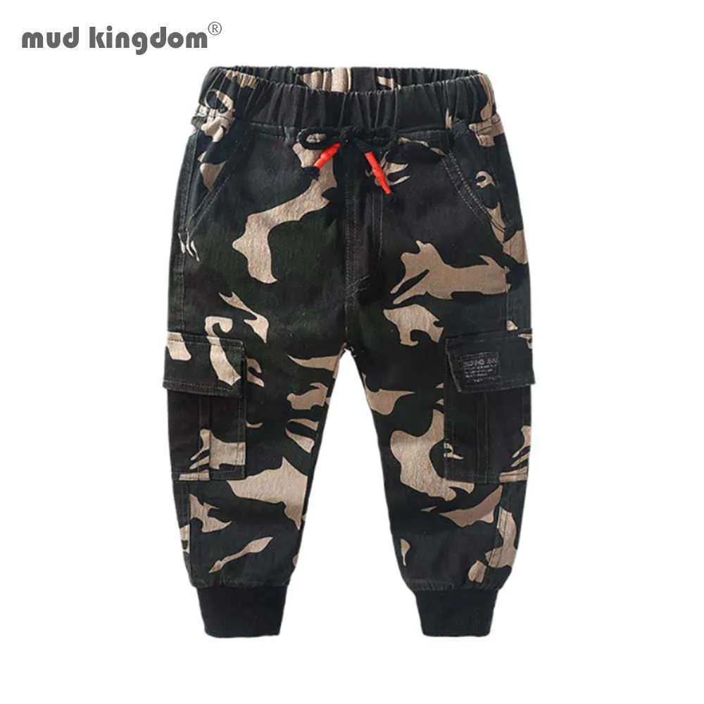 Mudkingdom Boys Cargo Pantalon Automne Hiver Chaud Camouflage Mode Jogger Pantalon pour 210615