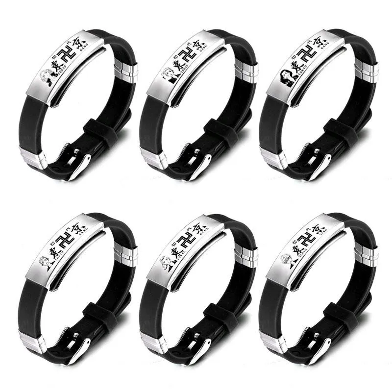 Charm Armband Anime Tokyo Revengers Bangle Mikey Draken Takemichi Atsushi Chibi Sport Casual Stainless Steel Cool Smycken Gåvor