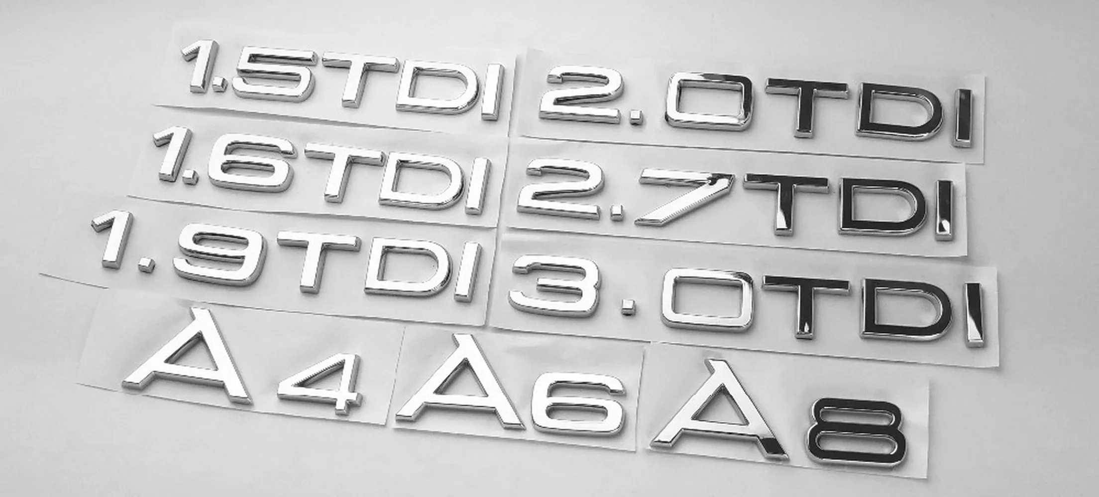1.9 2.0 2.7 3.0 TDI Quattro Litery Srebrny Chrome Emblemat Car Styling Tył Pnia Rozładowacz Naklejka Na Audi A7 A8 A6L Q7