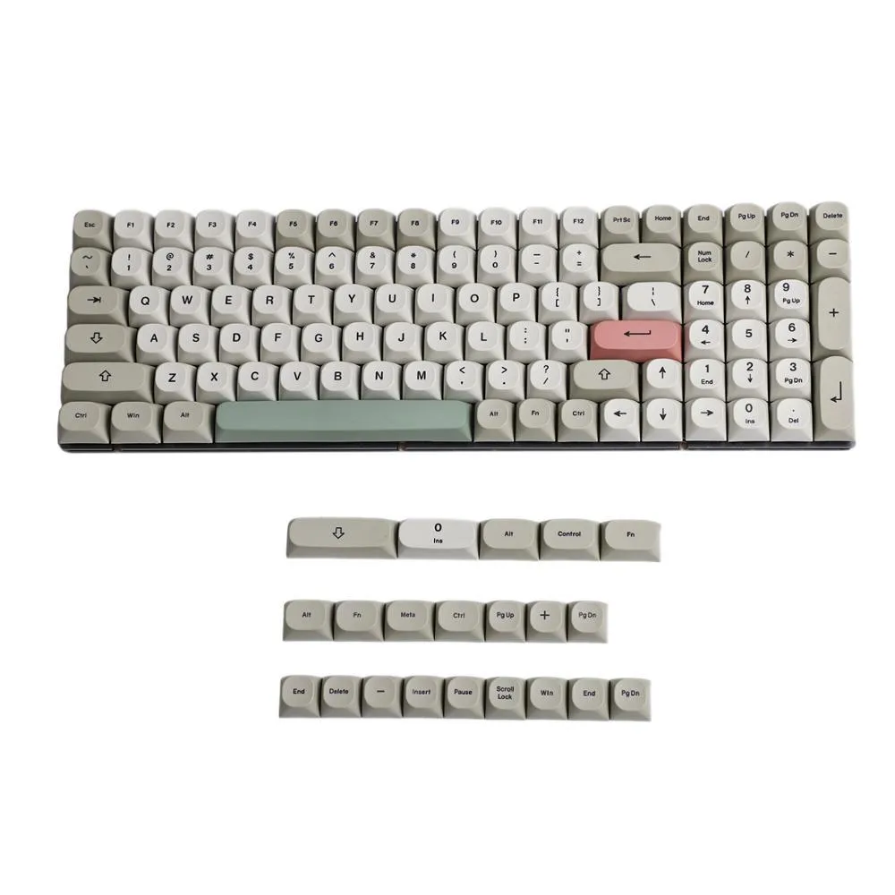 121 MA Dye Sub 9009 Rétro PBT Jeu de clés complet MX Clavier mécanique Filco Ducky 104 TKL 61 KBD75 Kira96 YMD96 GK64 Tada68 ID80