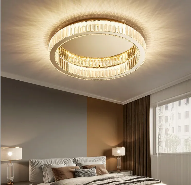 2021 Licht Luxe Crystal Plafondlamp Kroonluchters Noord-Europa Post Moderne sfeer Creatieve romantische slaapkamer LED-lampen