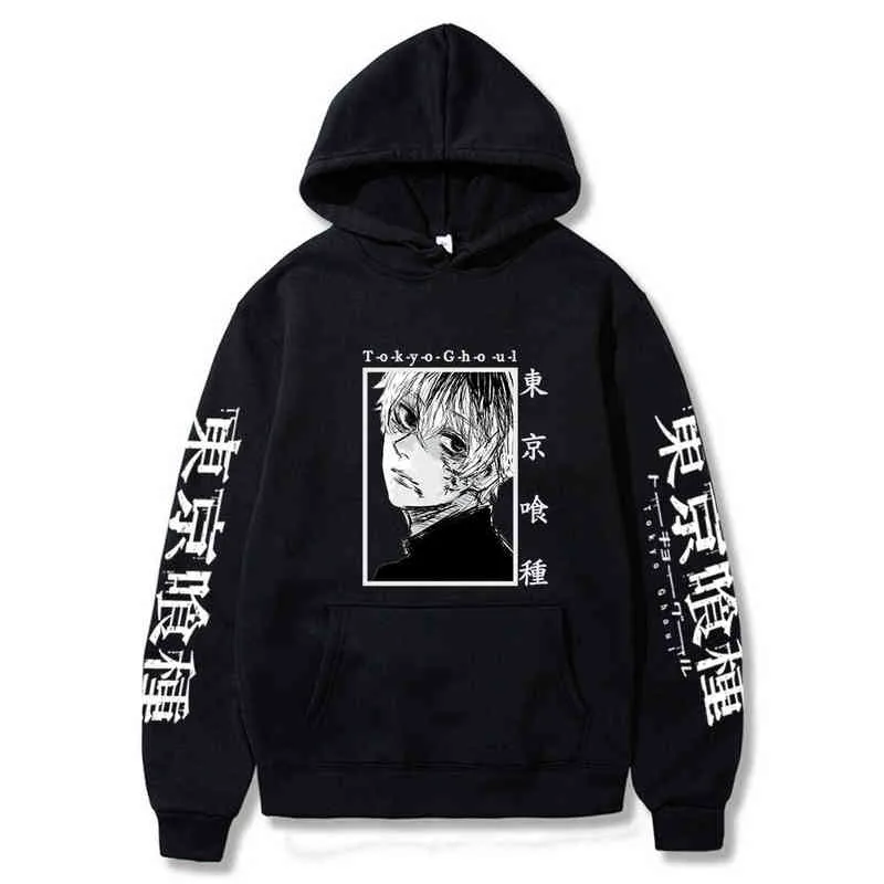 2021 Janpanese Anime Tokyo Ghoul Hoodie Män / Kvinna Sweatshirts Kawaii Streetwear Y1213