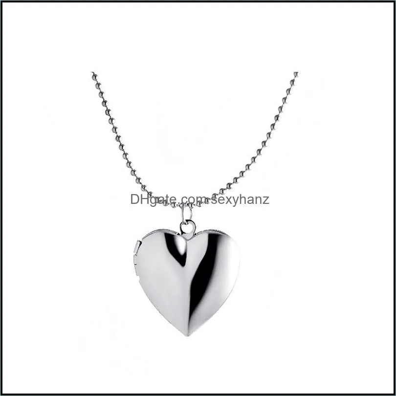 New Fashion Jewelry Heart DIY Openable Locket Photo Box Pendant Necklace Locket Necklaces S766