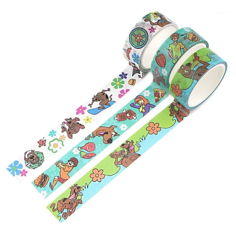 Gift Wrap 10pcs/lot G1102 15mmx5m Cute Cartoon Character Washi Paper Tape Handmade DIY Decorative Decoration