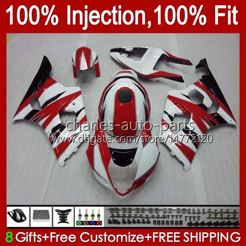 Injection Mold Kit For KAWASAKI NINJA ZX-636 ZX600 ZX 6R 6 R 600 CC 03-04 Body 8No.99 ZX 636 600CC ZX6R 03 04 ZX600C ZX636 ZX-6R 2003 2004 Fairing OEM Bodywork factory red