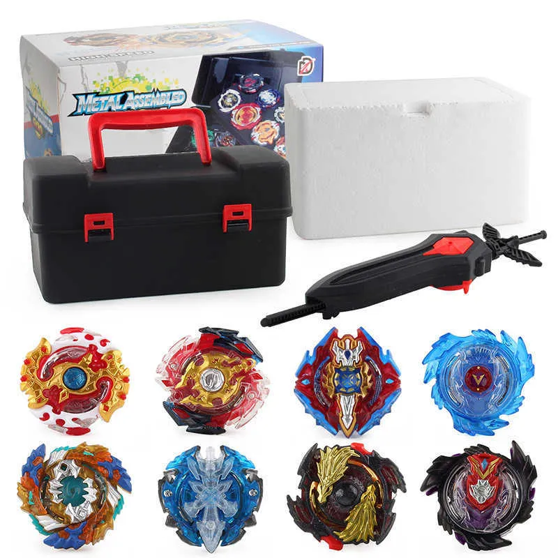 Spinning Top Battle Set With Launcher Grip And Tool Box, Gyro Toy