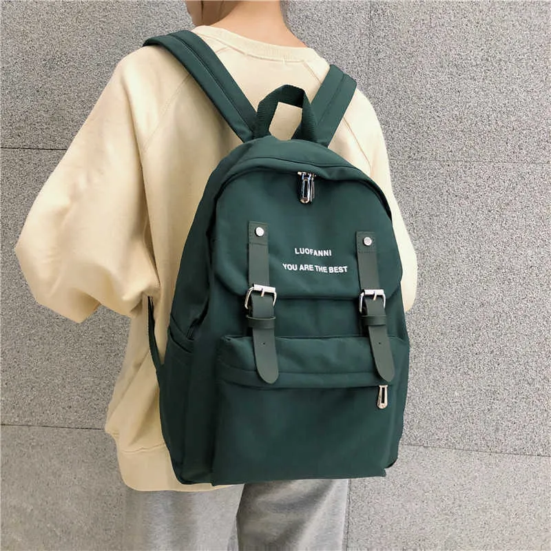 Mode Rucksack Wasserdichte Frauen Rucksack Nylon Schulter Tasche Neue Trend Weibliche Bagpack Große Schule Rucksack Teenager Student Y0804