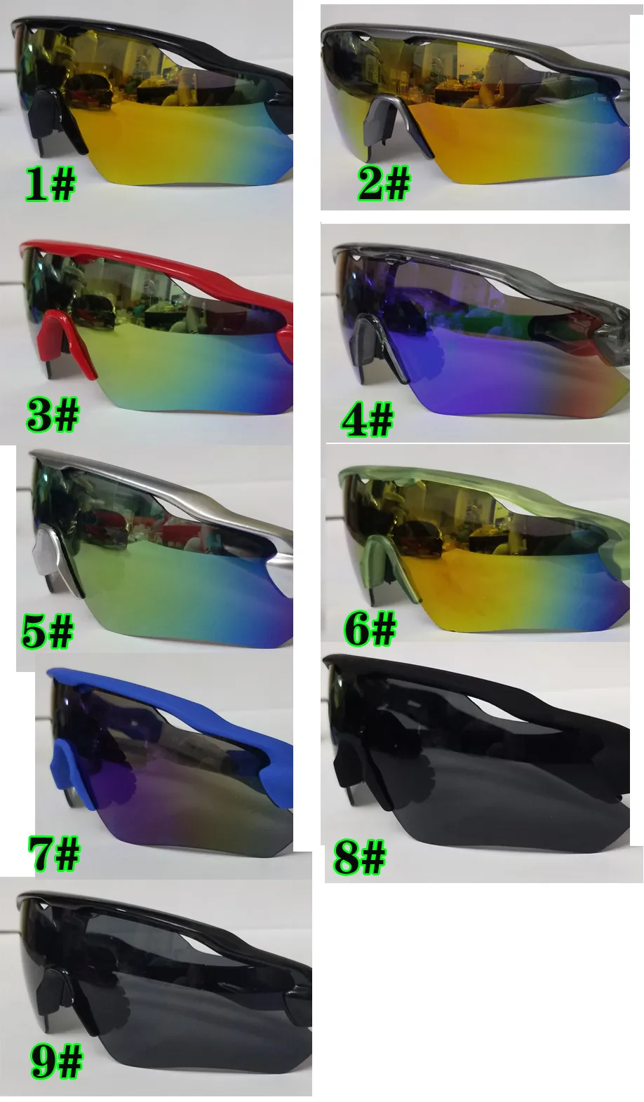 summer men fashion bikes, motorcycles sunglasses sports spectacles women beach goggles eyewear Cycling Sport Outdoor drving Sun Glasse 9colors