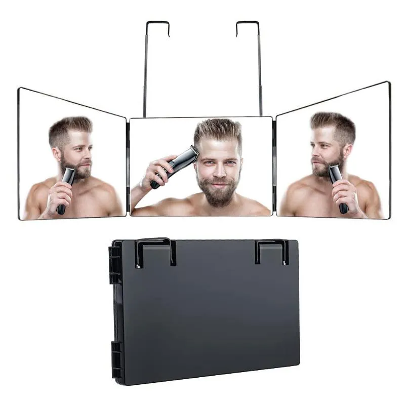 New Adjustable 3 Way Mirror Trifold Mirror For Self Hair Cutting And  Styling DIY Haircut Tool Home Three-fold Mirror Beauty Tool - AliExpress