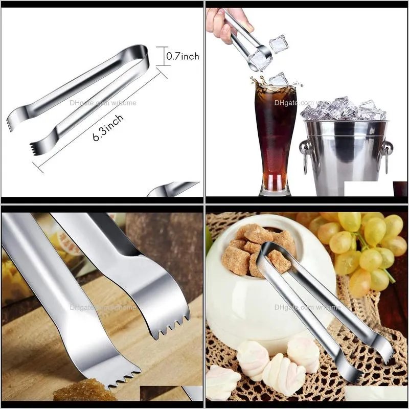 pcs sugar tongs ice stainless steel mini serving small kitchen for tea party coffee bar bag clips