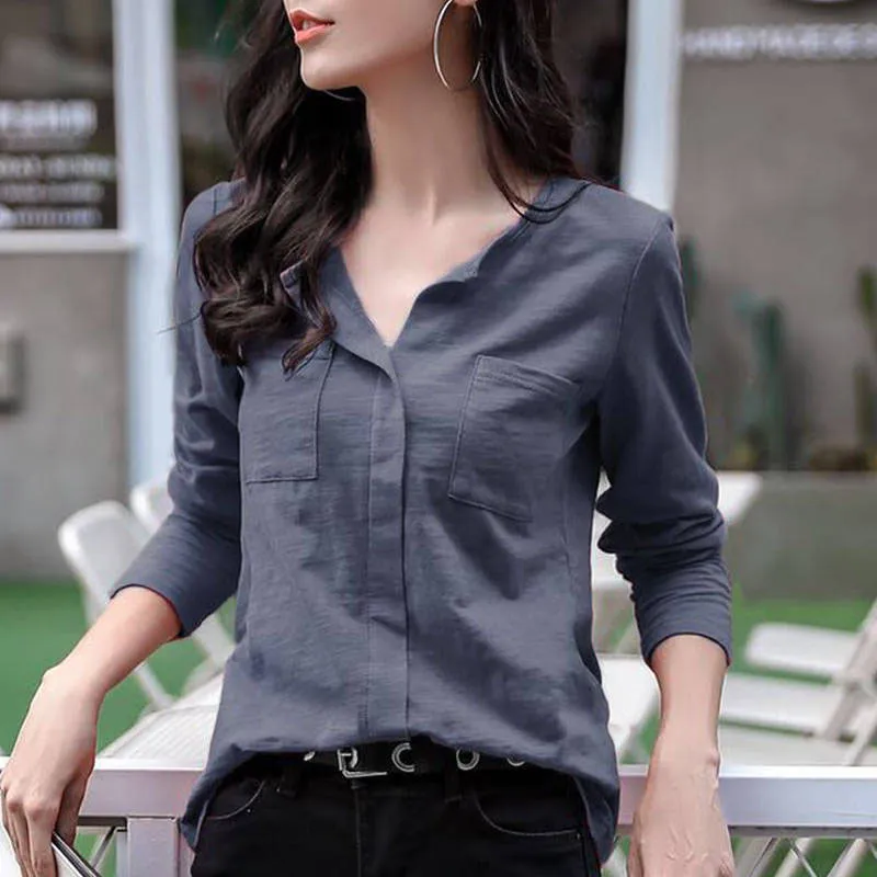 Chemisier Femme En Mousseline De Coton - Manches Courtes - Col En V - Coupe Ample - Blanc - Pour L'été