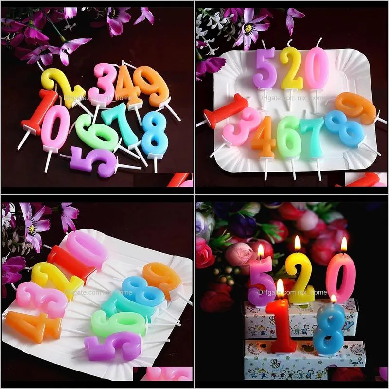 1pcs baby birthday surprise gift digital candle party supplies creative happy birthday candle