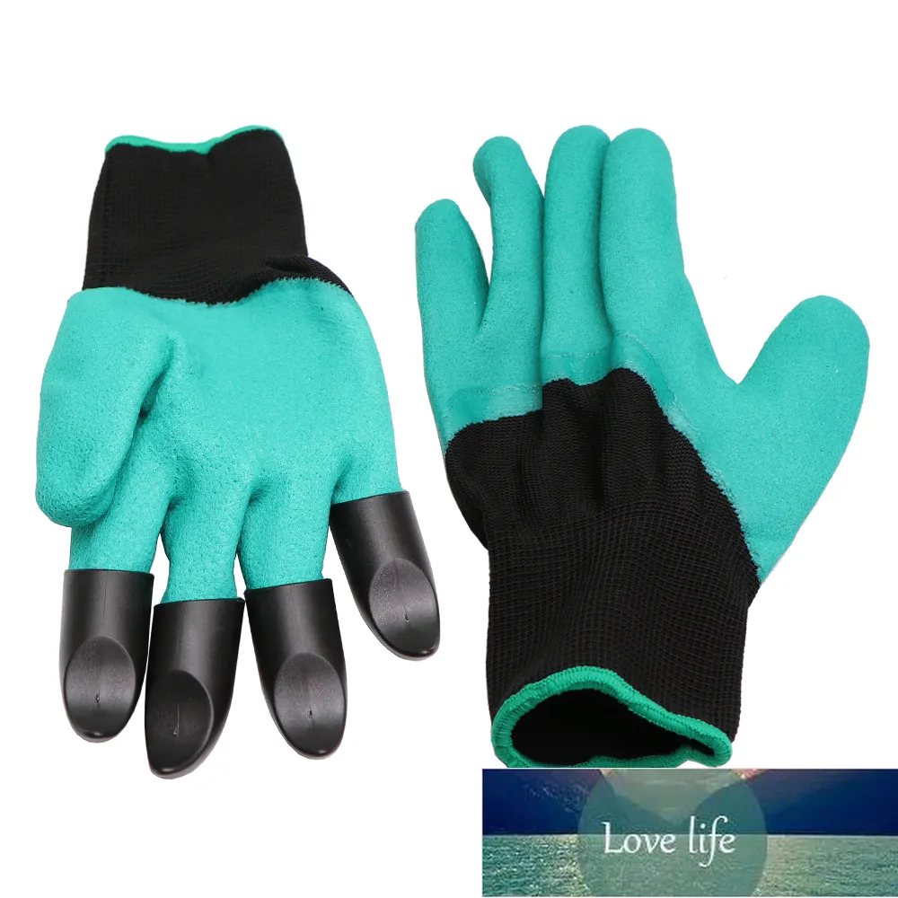 4/8 Hand Claw Garden Rubber Gloves Gardening Digging Pruning Planting Durable Waterproof Work ABS Plastic Mittens Outdoor Tool Factory price expert design Quality