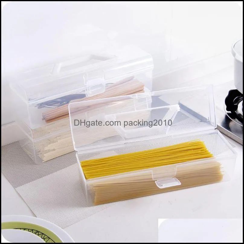 Förvaringsflaskor burkar hemorganisation husekee trädgård kök handhållna pinnar bordsartiklar spaghetti noodle matlåda pasta container wit