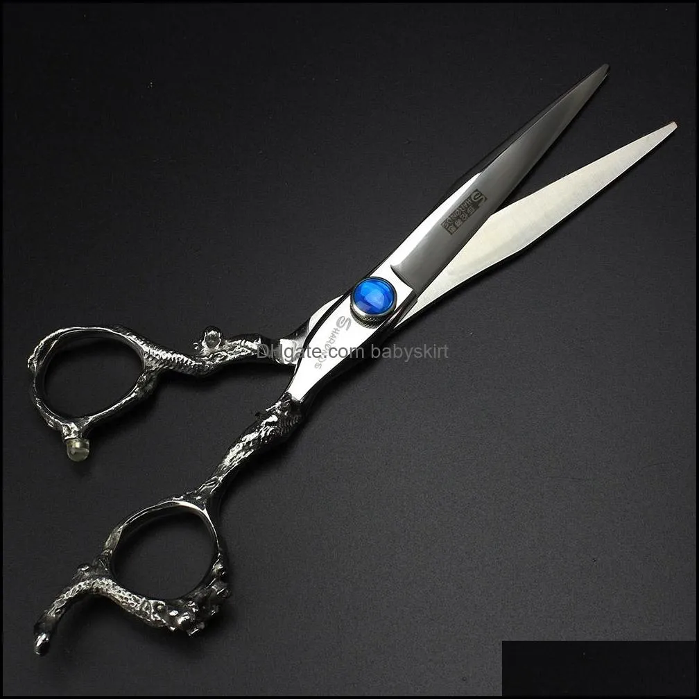 7 inch professional cutting hair scissors for hairdresser high quality Japanese steel sapphire haircut barbershop shears makas