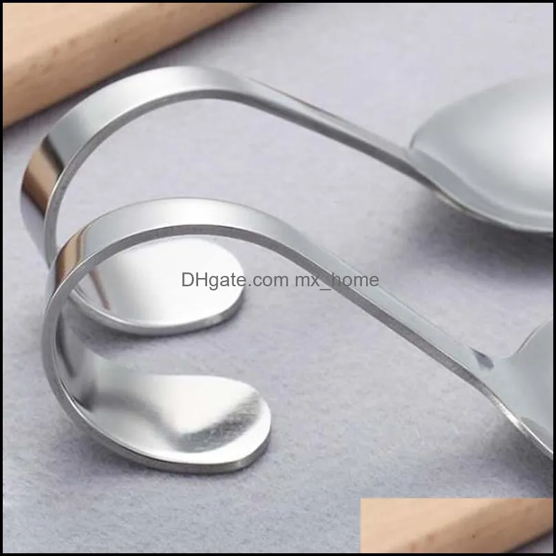 Hotel and Restaurant Use Stainless Steel Canape Serving Spoon, Shiny Polish Stainless Steel Sea Food Serving Spoon with Bendy Handle