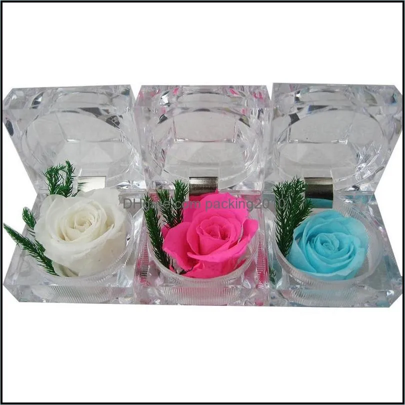 Rose Valentine Acrylic Ring Box 520 Gift For Girlfriend B8G4 Wrap