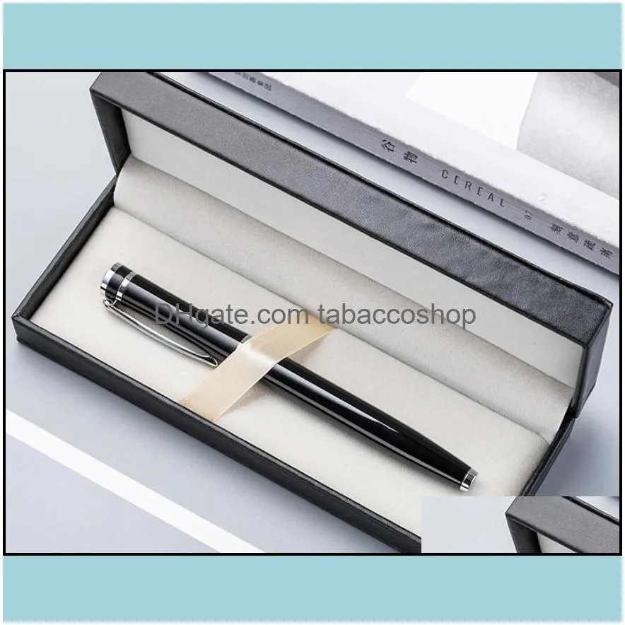 50pcs/lot High-grade PU Leather Pencil Case Business Pen Plastic Pen Case Pencil Bag Advertising Gift Box School Supplies SN4919