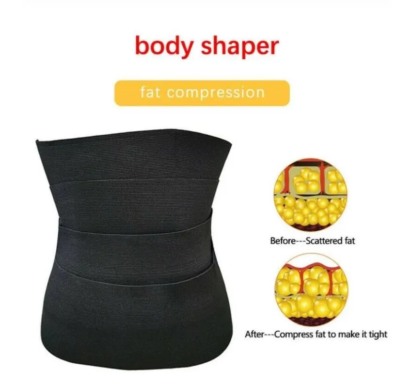 Waist Belt Elastic Tummy Tucker Trimmer Band Weight Loss Flat Belly Belt Body  Shaper Abdominal Belt