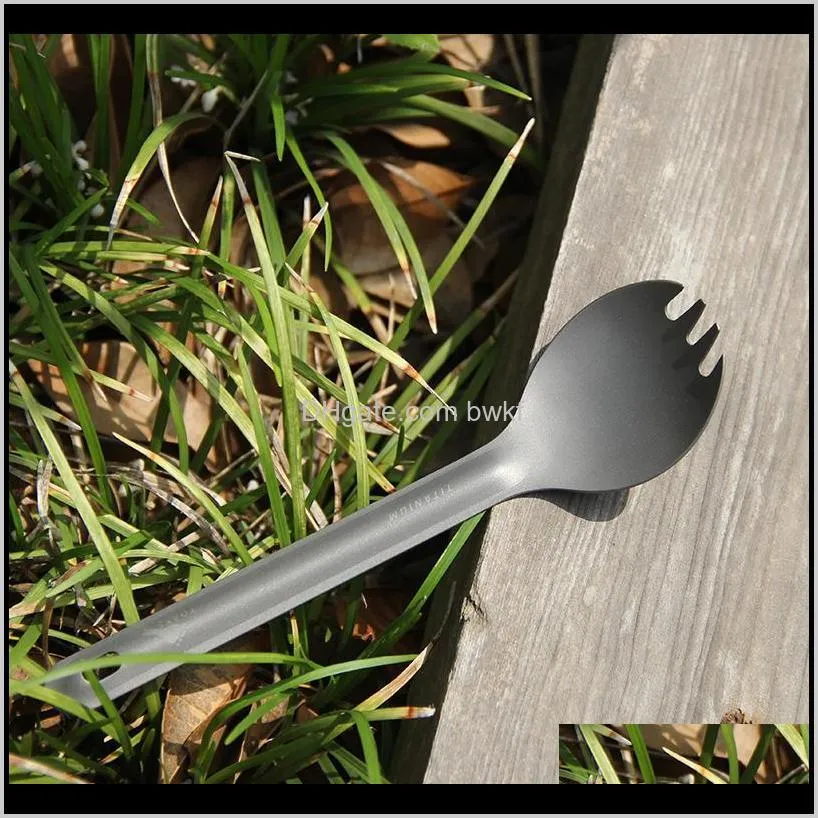 eco-friendly toaks titanium spoon fork spork household kitchen dining tableware ultralight fork 165mm slv -04 titanium new