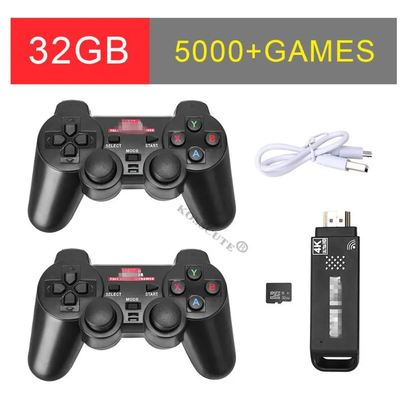 Oyun Denetleyicileri Joysticks 2.4 G Kablosuz Denetleyici Gamepad Joystick Joypad Tablet PC Akıllı TV Kutusu 4K Ultra Stick 5000 Oyunlar 32GB