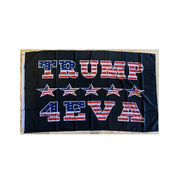 Trump 4EVA 3x5ft Flags 100D Polyester Banners Indoor Outdoor Vivid Color High Quality With Two Brass Grommets