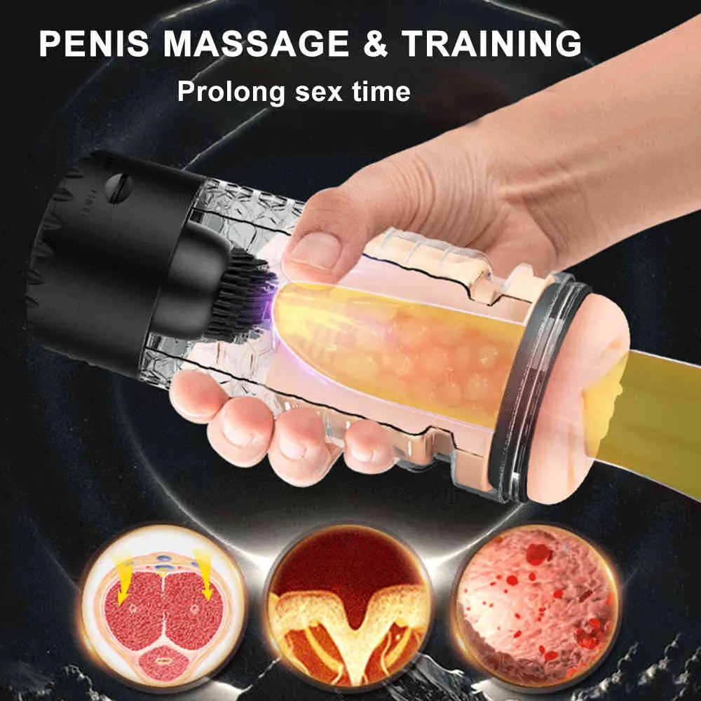 Pompino vagina tazza maschile vibratore maschile vibratore per uomini giocattoli per la gola profonda orale