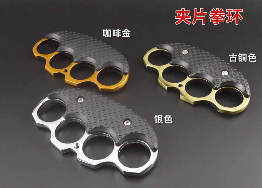 Hand Clasp Clip Boxing Tiger Finger Sleeve Legal Metal Brace Ring Martial Arts Fight Iron Four Pw63802