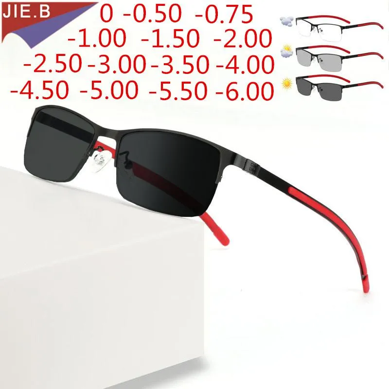 Fashion Sunglasses Frames Ly Designed Pochromic Men's Myopia Glasses, Ladies Outdoor Titanium Alloy Optical Prescription Glasses