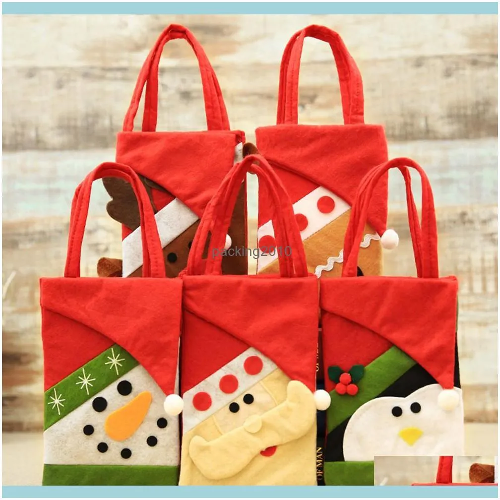 Christmas Decorations Gift Bag For Candy Santa Claus Snowman Stocking Xmas Tree Party Home Decor Bags L*51