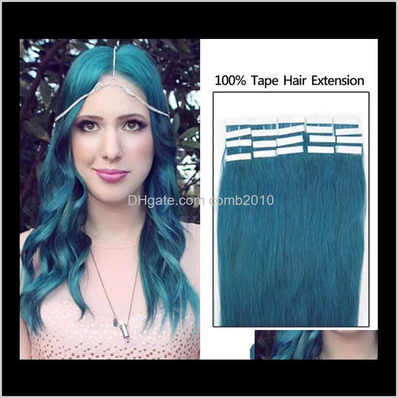 19 colors indian hair skin weft remy double sided tape in on human hair extensions 20pcs/lot